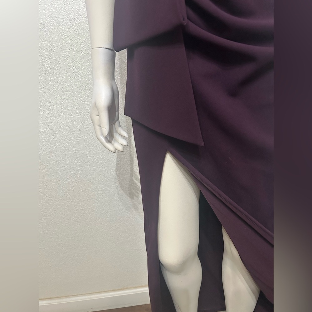 XScape Off the Shoulder Elegant Purple Evening Gown - Picture 4 of 4
